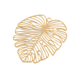 10pcs Raw Brass Monstera Plant Leaf Charms for DIY Jewelry Making