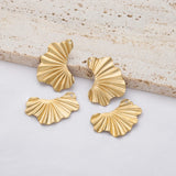 10pcs Brass Abstract Circle Geometric Flower Pendants for Earrings