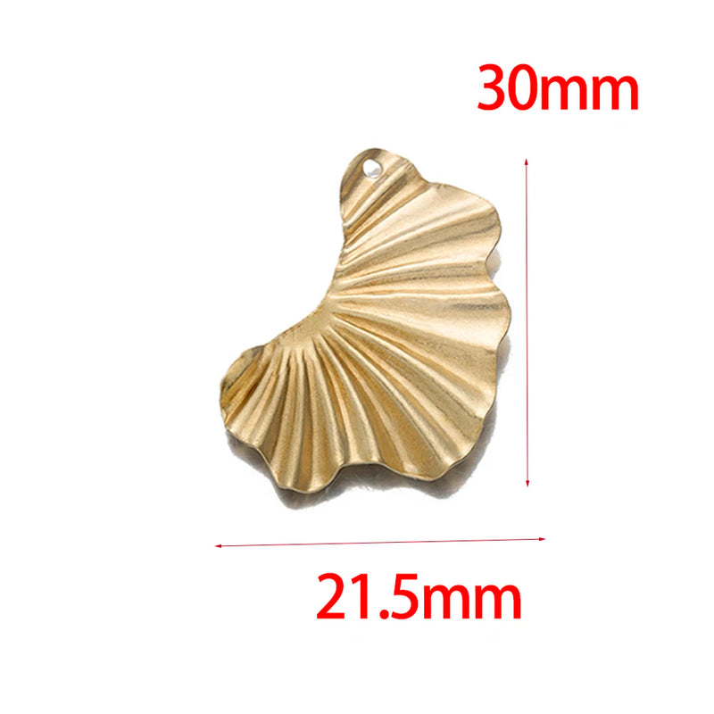 10pcs Brass Abstract Circle Geometric Flower Pendants for Earrings