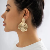 10pcs Brass Abstract Circle Geometric Flower Pendants for Earrings