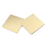 10pcs Raw Brass Rhombus Square Textured Charms Pendant Jewelry Findings 34*34mm