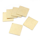 10pcs Raw Brass Rhombus Square Textured Charms Pendant Jewelry Findings 34*34mm