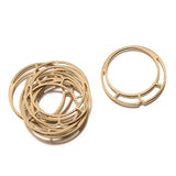 10pcs Double Layer Brass Circle Hoop Charms for DIY Jewelry Making