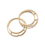 10pcs Double Layer Brass Circle Hoop Charms for DIY Jewelry Making