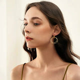 10pcs Double Layer Brass Circle Hoop Charms for DIY Jewelry Making