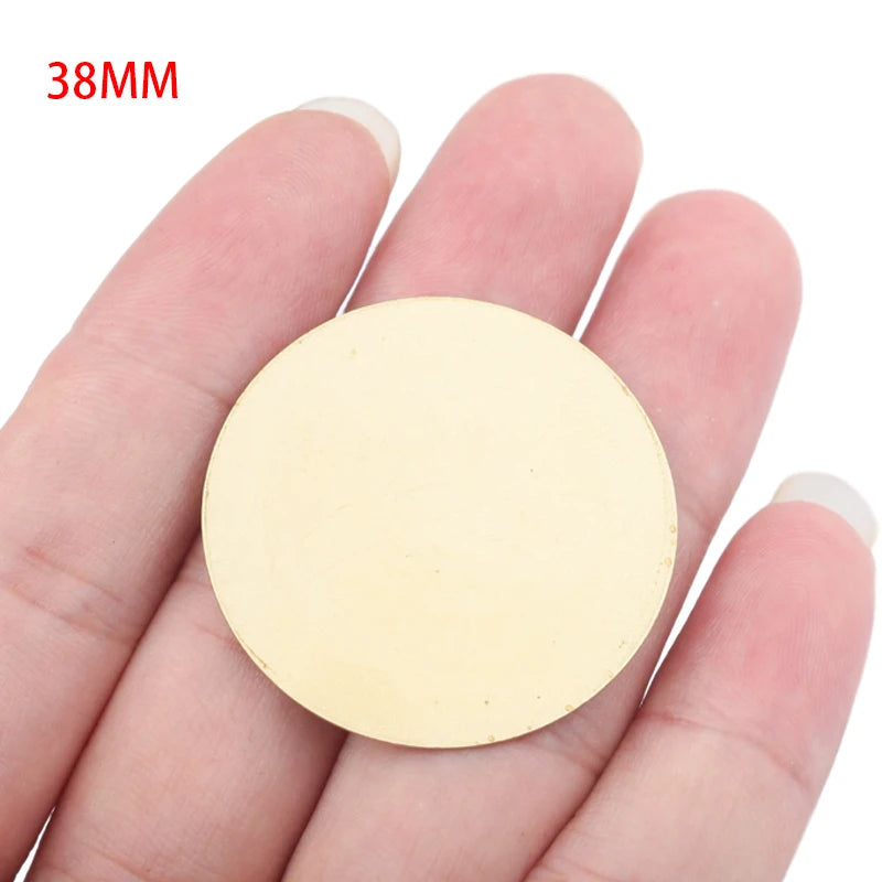 10pcs Raw Brass Round Stamping Blank Charms for Jewelry Making