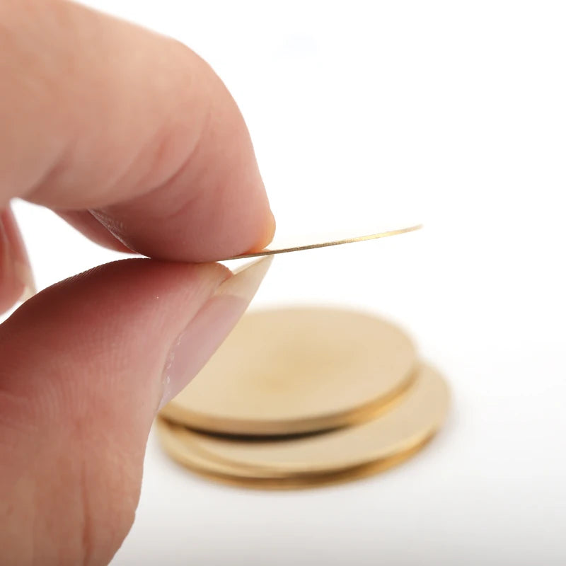 10pcs Raw Brass Round Stamping Blank Charms for Jewelry Making