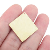 10pcs Raw Brass Square Earrings Charms Textured Stamping Pendants DIY Jewelry