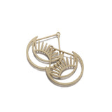 10pcs Raw Brass Teardrop Charms Eye And Moon Pendant Supplies For Jewelry Making
