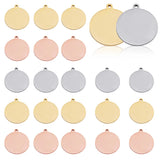10pcs Stainless Steel Round Disc Pendant Charms for Jewelry Making
