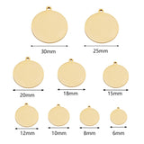 10pcs Stainless Steel Round Disc Pendant Charms for Jewelry Making