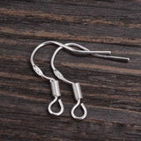 10pcs 925 Sterling Silver Ear Hooks Wire Spring Earring Clasps