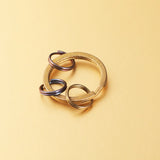 10pcs Titanium Key Ring Lightweight Coil Hanging Buckle Key Rings Holder