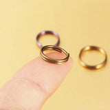 10pcs Titanium Key Ring Lightweight Coil Hanging Buckle Key Rings Holder