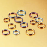 10pcs Titanium Key Ring Lightweight Coil Hanging Buckle Key Rings Holder