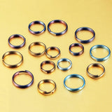10pcs Titanium Key Ring Lightweight Coil Hanging Buckle Key Rings Holder