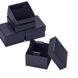 10pcs Cardboard Jewelry Boxes with Sponge Pad 89x81x54mm