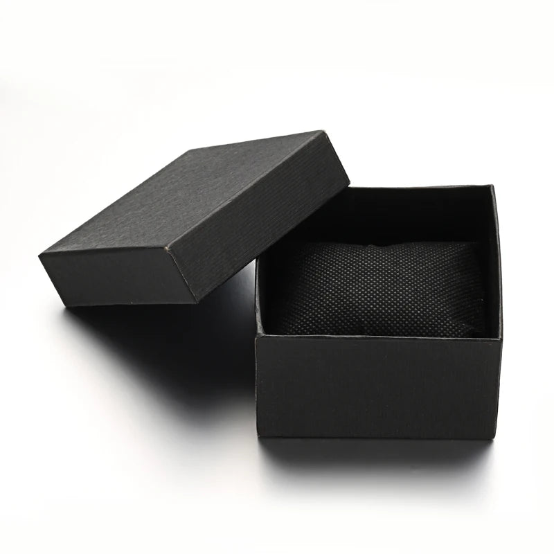 10pcs Cardboard Jewelry Boxes with Sponge Pad 89x81x54mm