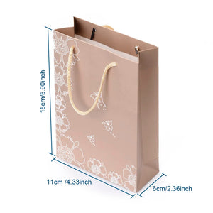10pcs Flower Butterfly Cardboard Paper Gift Shopping Bags 15x11x6