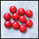 10pcs Red Coral Coin Shape Cabochons for Jewelry Making 8mm 9mm 10mm 12mm