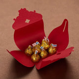 10pcs Red Crown Paper Wedding Favor Box Gift Candy Dragee Baptism
