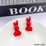 10pcs Red Easter Pendant Charms for Diy Earrings Necklace Jewelry Making