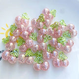 10pcs Red Pink 3D Cherry Charms Pendant DIY Jewelry Making