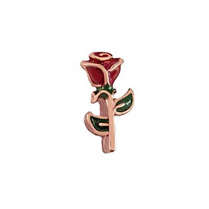 10pcs Red Rose Flower Charms for Glass Locket Watch Necklace Bracelet