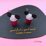 10pcs Resin 3D Cup Charm for DIY Earring Keychain Decoration