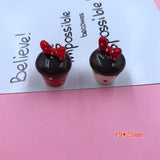 10pcs Resin 3D Cup Charm for DIY Earring Keychain Decoration