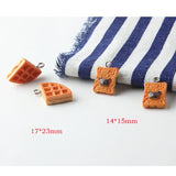 10 Resin Breakfast Cookies Charms DIY Jewelry Accessory