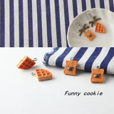 10 Resin Breakfast Cookies Charms DIY Jewelry Accessory
