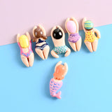 10pcs Resin Swimming Mermaid Charms for DIY Jewelry Making C505