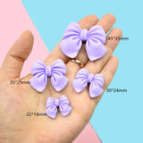 10pcs Resin Christmas Bow Charms Pendants DIY Keychain Hair Accessory