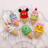 10pcs Resin Ice Cream Charm Pendant for DIY Jewelry Making
