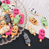 10pcs Resin Halloween Ice Cream Charm Pendant for DIY Jewelry Making