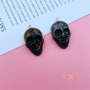 10pcs Halloween Skull Charm Pendant for DIY Jewelry Making