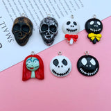 10pcs Halloween Skull Charm Pendant for DIY Jewelry Making