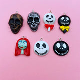 10pcs Halloween Skull Charm Pendant for DIY Jewelry Making