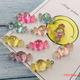 10pcs Sweet Candy Resin Flatback Charms for DIY Keychain Earring Scrapbooking