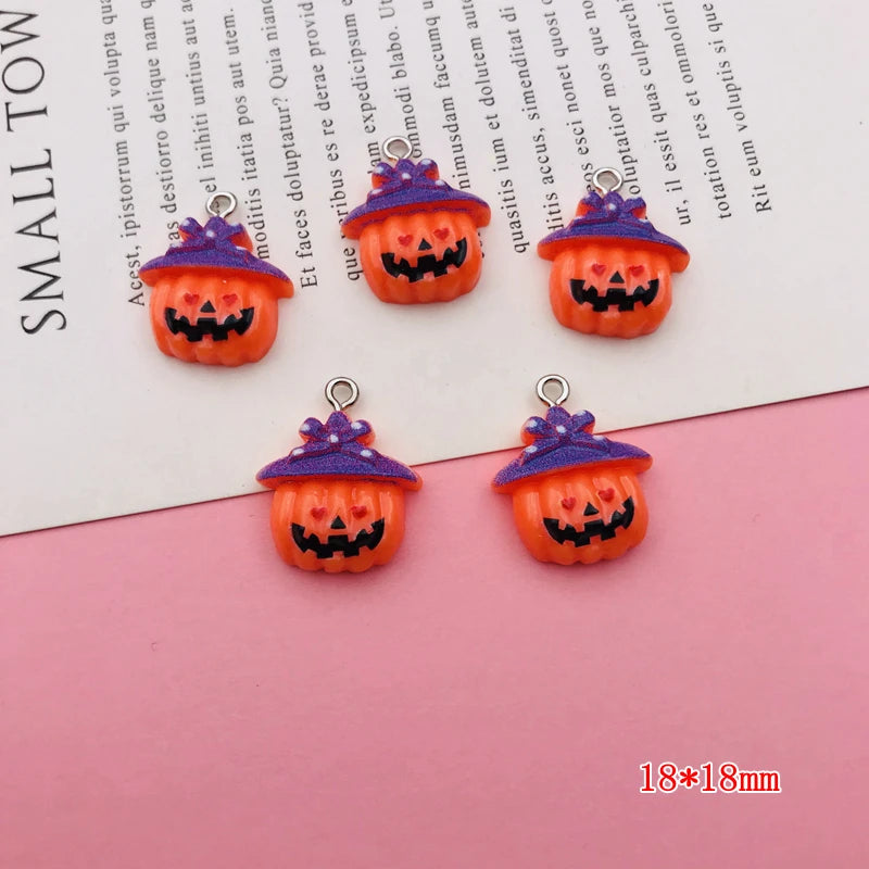 10 Pcs Halloween Skull Charm Pendant for DIY Jewelry Making