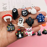 10 Pcs Halloween Skull Charm Pendant for DIY Jewelry Making