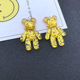 10pcs Colorful Bear Charm Pendant for DIY Making