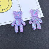 10pcs Colorful Bear Charm Pendant for DIY Making