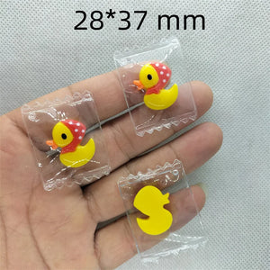 10pcs Resin Duck Charms for DIY Jewelry Making