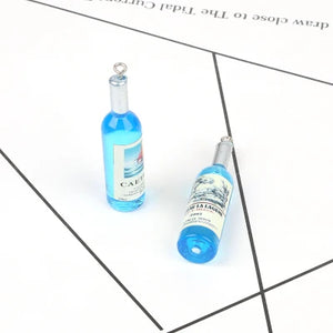 10pcs Resin Wine Bottle Charms Pendants DIY Jewelry Making