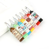 10pcs Resin Wine Bottle Charms Pendants DIY Jewelry Making