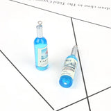 10pcs Resin Wine Bottle Charms Pendants DIY Jewelry Making