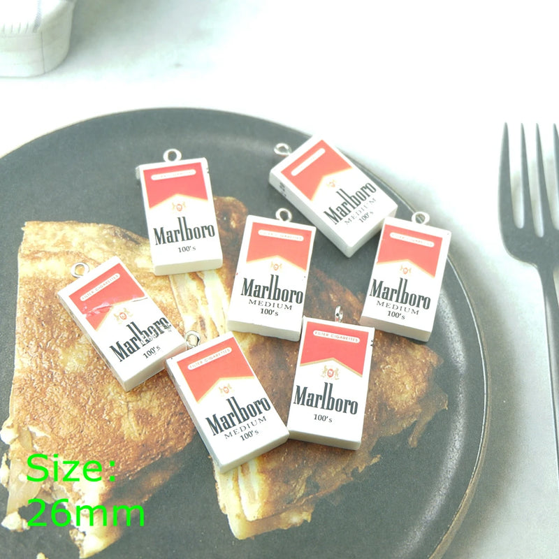 10pcs Resin Cigarette Charms for Jewelry Making