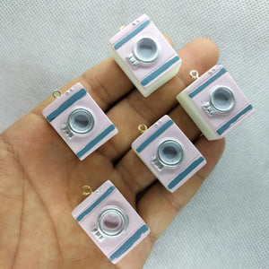 10pcs Resin Washing Machine Charms DIY Earrings Key Chain Jewelry Making Crafts